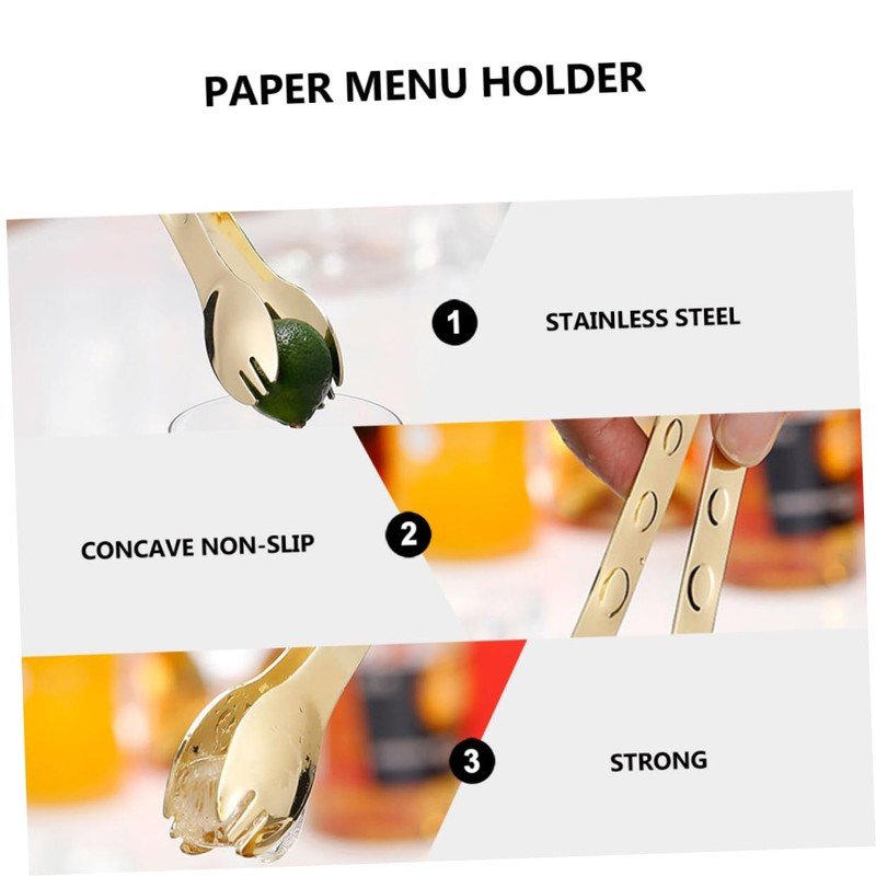 Ciieeo 304 Stainless Steel Ice Cube Tongs – Thick Food