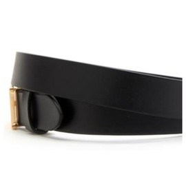 Daks (신세계강남점)DBBE2F793BK블랙 가죽 DD로고 후드버클 벨트 (DB Shinsegae Gangnam) DBBE2F793BK Black Leather DD Logo Hood Buckle Belt