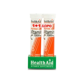 Health Aid 1+1 FREE! Vitamin C 1000mg, 20 effervescent tabs