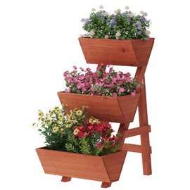 viewcare Raised Garden Bed, 3 Tier Small Vertical Garden Planter for Indoor & Outdoor, Raised Planter Box with Legs, Garden Planter Box for Flowers/Vegetables/Plants