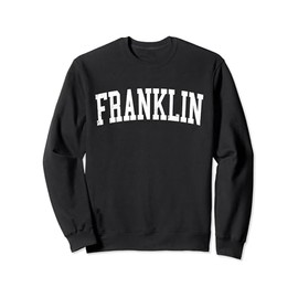 Vintage Franklin Square NY Distressed White Varsity Style Sweatshirt