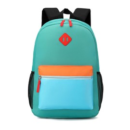 Toddler Backpack, Preschool Backpack for Kids Boys and Girls Kindergarten Preschool Bookbag with Chest Buckle 3-6 years (Lake Green Blue, Medium-15inch)