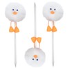 DOITOOL 3Pcs Cute Duck Pom Pom Ballpoint Pens Writing Pens