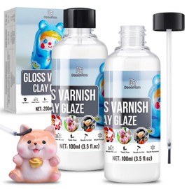 Air Dry Clay Glaze - 7oz/200ml Clay Varnish, Polymer Clay Glaze, High Gloss Clay Sculpture Sealant for Air Dry Clay Pottery - Waterproof Scratch Resistant Gloss Varnish Clay Glaze for Ceramics
