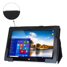 Bige for Fusion5 FWIN232 Plus S1 Case,PU Leather Folio 2-Folding Stand Cover for Fusion5 FWIN232 PRO /FWIN232 Plus S1 10-inch Tablet(Not fit FWIN232 S2),Black