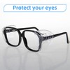 Foyods 4 Pairs of Side Protectors for Glasses, Transparent Protective