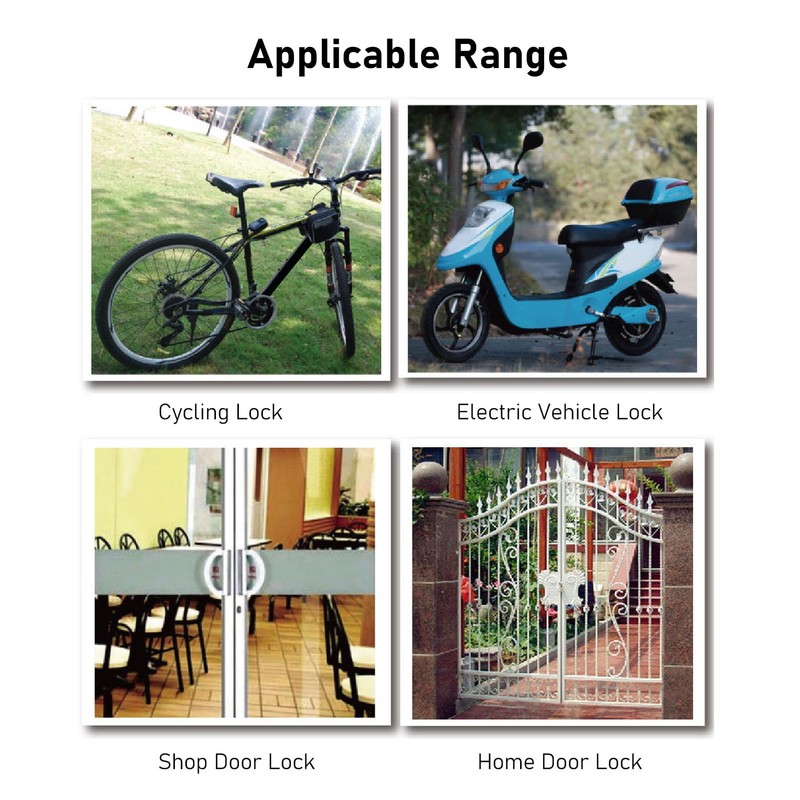 Bluetooth Chain Lock, APP Control Bike Lock with Vibration Alarm