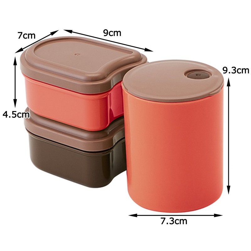 スケーター (skater) ポット付 ランチボックス フォーク ランチバッグ 弁当箱 585ml オレンジレッド レトロフレンチ