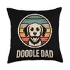 Doodle Dad Funny Dog Dad Gift Men Doodle Owner Throw
