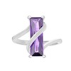 Tuscany Silver Fancy Violet Cubic Zirconia Ring - Size P
