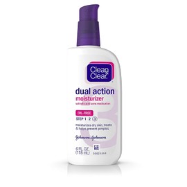 Cln&Clr Dual Mosit Size 4 Oz Clean & Clear Oil-Free Dual Action Moisturizer