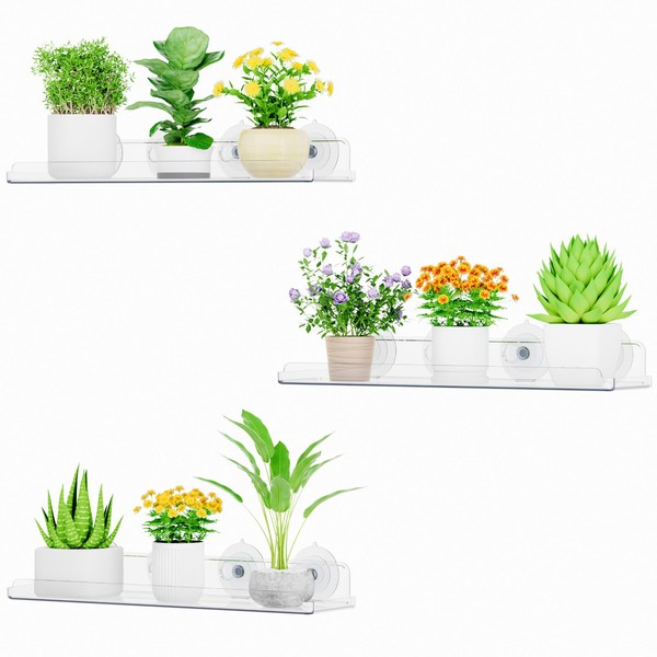 Lifewit Lifewit Window Plant Floating Shelves 15 inch, 3 Pack