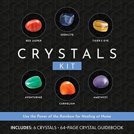 Crystals Kit: Use the Power of the Rainbow for Healing at Home - Includes: 6 Crystals, 64-page Crystal Guidebook