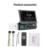 ESSGOO 7'' Flip Out Car Stereo Radio Touch Screen AUX
