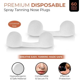 Bronze Tan Disposable Nose Filters for Professional Spray Tan - 60 Pieces
