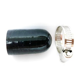 Bekelan 5/8" (16mm) Black High Temperature 3-ply Reinforced Silicone Radiator Bypass Cap With Clamp (Coolant/Water/Air. Turbo Bypass Valve/Vacuum/Throttle Body Water Port/Heater Core/Fix Leak)