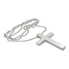 Touch Jewellery 925 Sterling Silver Solid Cross with Ball Chain