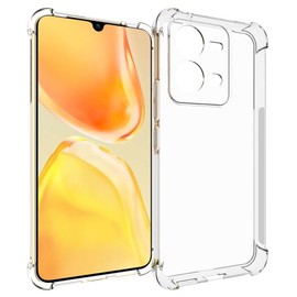 USTIYA Case for Vivo V25 5G y Vivo V25e 4G y Vivo X80 Lite 5G Clear TPU Four Corners Protective Cover Transparent Soft funda