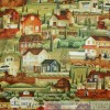 Windham Fabrics BonEful Fabric FQ Cotton Quilt Green Brown Scenic