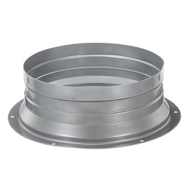 PATIKIL 6 Inch Duct Connector Flange, Metal Fitting Straight Pipe Flange Round Ventilation Air Duct for Heating Cooling Ventilation HVAC System