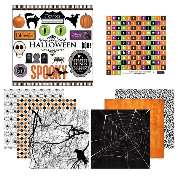 Scrapbook Customs Themed Paper and Stickers Scrapbook Kit, Halloween