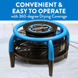 Dri-Eaz Dri-Pod Pro Omnidirectional Floor and Carpet Dryer, Ventilating Floor Dryer for Boats, RVs and Residential Use