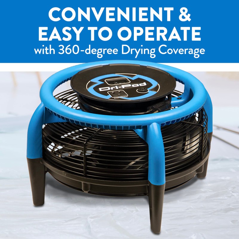Dri-Eaz Dri-Pod Pro Omnidirectional Floor and Carpet Dryer, Ventilating Floor