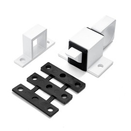 INIRET 2 Packs Spring Door Lock, White Self-Closing Gate Latch with Aluminum Alloy, Security Latch for Windows, Cabinets & Gates