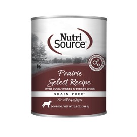 NutriSource Grain Free Prairie Select Recipe Dog Food, Premium Wet Dog Food, 12.3 Ounce (Pack of 12)