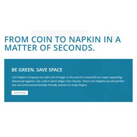 Coin Napkins Company 500 Compressed Wet Wipes Magic