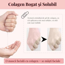 Mascarillas Faciales：Bio Mascarilla Colageno 4pcs-Collagen Real Deep Mask | Low Molecular Collagen Face | Reduce Los Poros Y Aumenta La Elasticidad pa