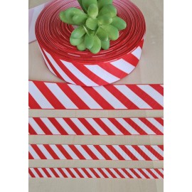 Unbranded 3/8, 5/8, 7/8 & 1.5” (1 YD) Candy Cane Grosgrain Ribbon Peppermint Candy Stripes - 3/8 inch
