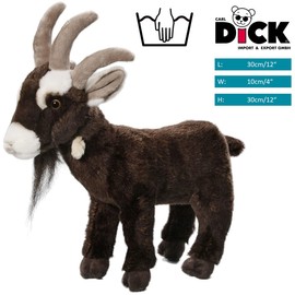 Carl Dick Goat with 4 horns, 12 inches, 30cm, Plush Toy, Soft Toy 2932