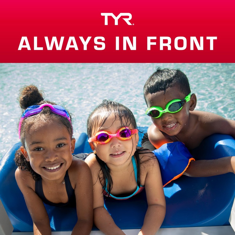 TYR Unisex Child Kid's Swimple Tie Dye Goggle - Pink/Pink/White,