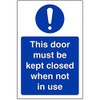 V Safety This Door To Be Kept Closed When Not