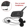 EJEAS V6 Motorcycle Intercom 2Way 1200M Helmet Headset Wireless Bluetooth