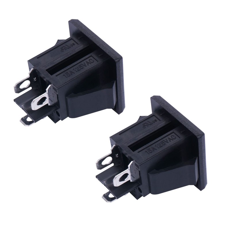 weideer 3Pcs 3 Pins US Power Socket Plug Panel AC