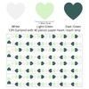Sage-Green and White Party Decorations - 52Ft Heart Paper Garland