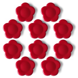 PYJLBX 10 Pack Heavy Duty Fridge Magnets - Small Strong Refrigerator Magnets for Whiteboard, Kitchen, Office, Classroom - Decorative Cute Mini Sunflower Petal Magnets for Maps, Lockers, Crafts (Red)
