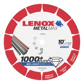 Lenox Tools METALMAX Cut Off Wheel, Diamond Edge, 10-Inch x 5/8-Inch (1972926)
