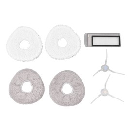 Side Brush Strainer White Gray Mopping Cloth Compatible for J1 Sweeper Accessory Kit