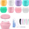 QOOWFEANIG Travel Cream Jars with Lids, Mini Empty Jar Pots