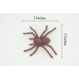 Collectible Wildlife Gifts Spider Toy Rubber Spider Brown, Realistic Model Spider, Gift, 2" US19 B44