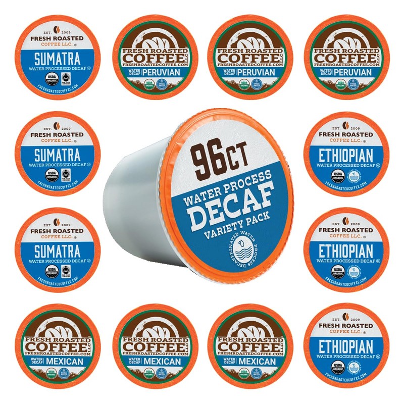 Fresh Roasted Coffee, Organic Water-Processed Decaf Variety Pack | USDA