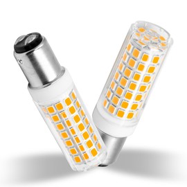 B15D LED 7W Dimmable Replacement for Osram Halolux Ceram 75W B15D Halogen Bulb, No Flickering, 230V, 700 Lumens, Warm White 3000K, 360° Beam Angle, Pack of 2