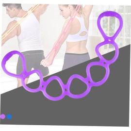 Sosoport 1pc Yoga Stretch Rope Bandas Fitness De Resistencia Exercise Bands Resistance Latex Suit 8 Resistance Bands Puller Long Purple Practice Belt