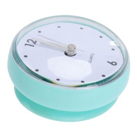 Ciieeo 1Pc Hanging Wall Clock with Suction Cup Mute Clock for Bathroom and Kitchen Display for Easy Reading Moisture Resistant Design for Smooth Surfaces Random Color