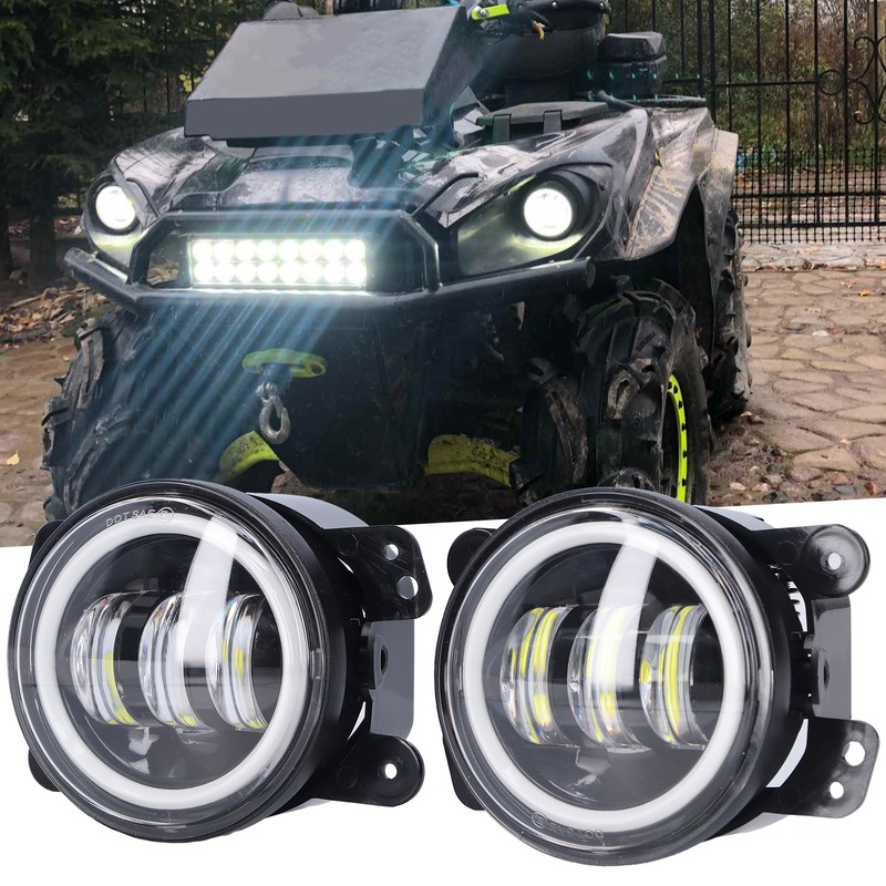 Angel Eyes Light 30W 3000LM LED Front Foglight 10‑30V Universal