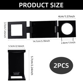 2 x Thread Counter, Mini Magnifying Glass with 10x Magnification, 10x Pocket Magnifier Foldable with Stand, Thread Counter Magnifying Glass Folding Magnifier for Sewing, Watchmakers, Textiles