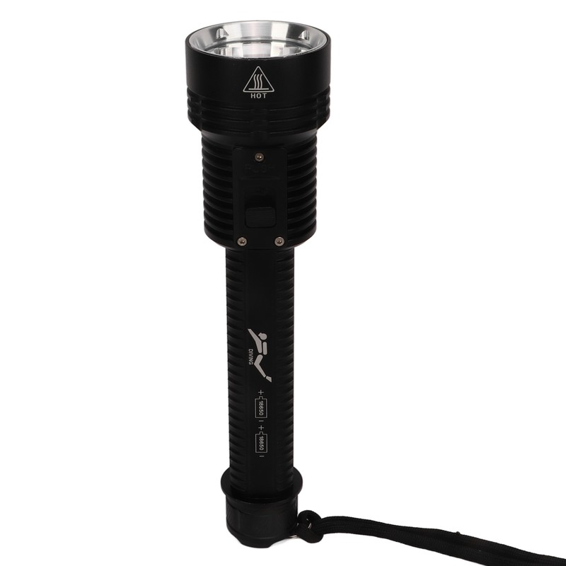 T40 Diving Flashlight Magnetron Switch Strong Light Dive Torch IPX8